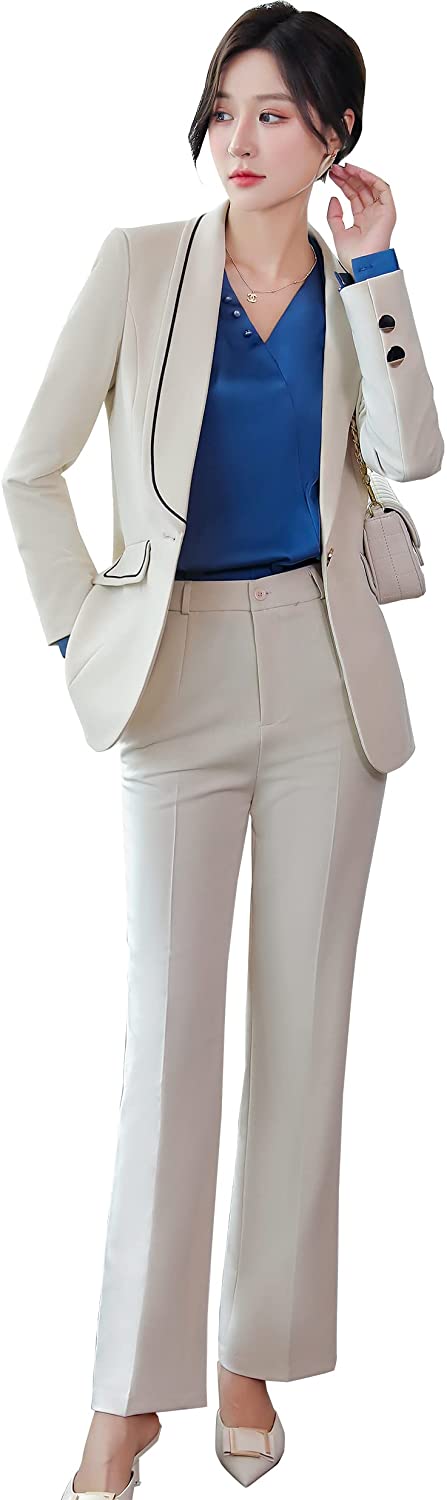 SUSIELADY Women's Blazer Suits Two Piece Solid Work Pant Suit for Women  Business