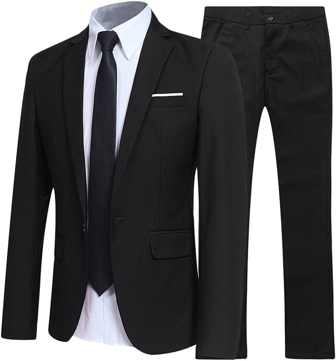 black 2 piece suit mens