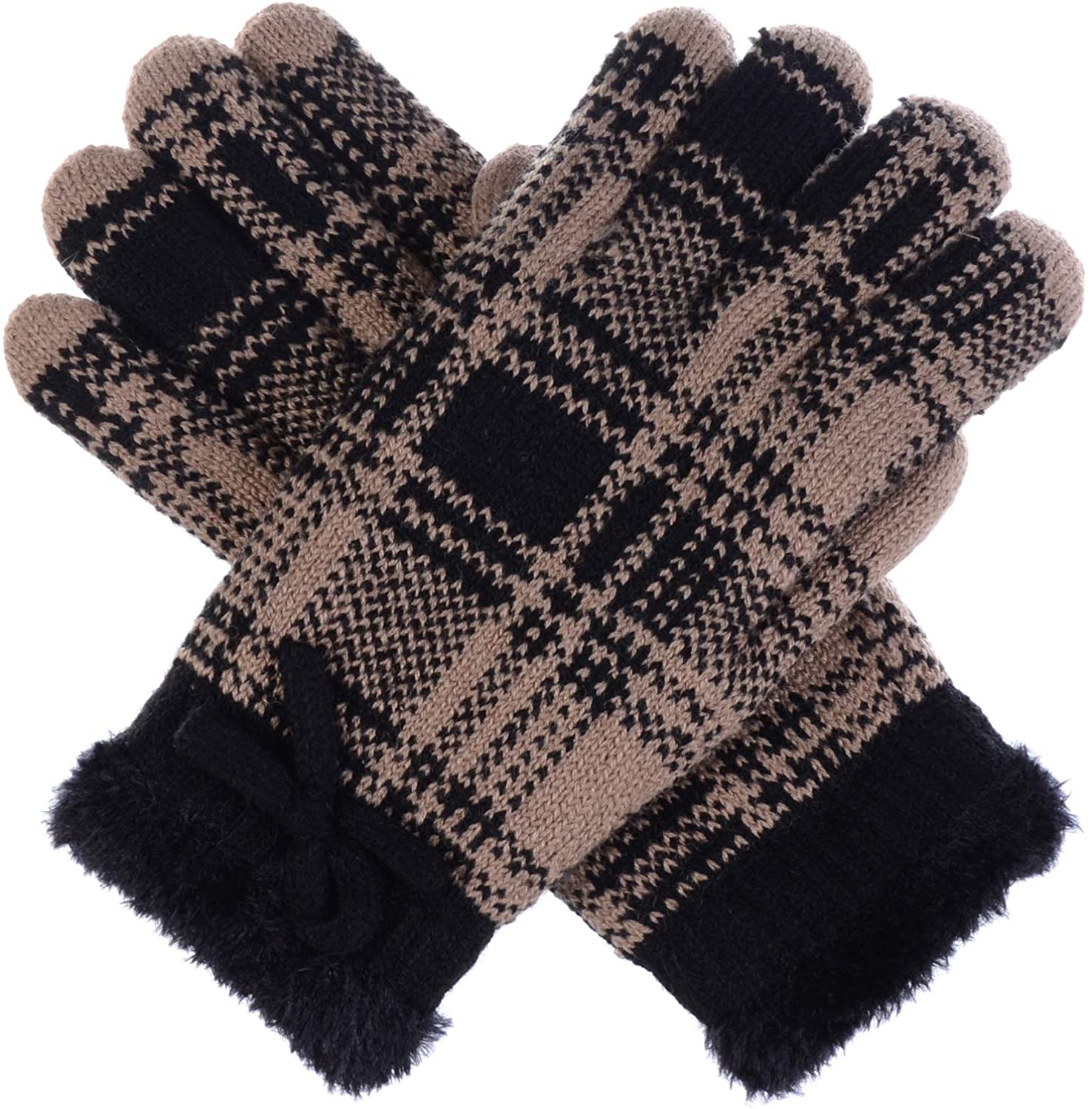 Many Styles LL Womens Winter Knit Gloves Fashion Warm Fleece Lined 