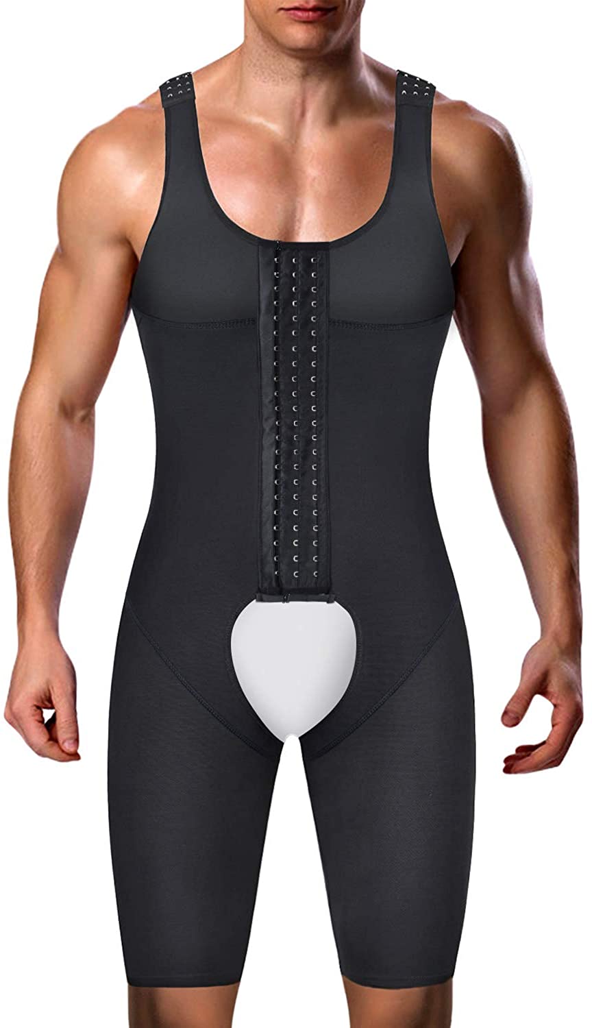 DoLoveY Men's Shapewear Bodysuit Full Body Shaper Compression Slimming Suit Breathable 