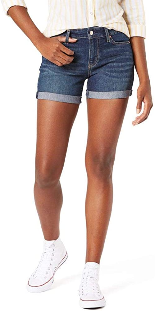 signature levi strauss mid rise shorts