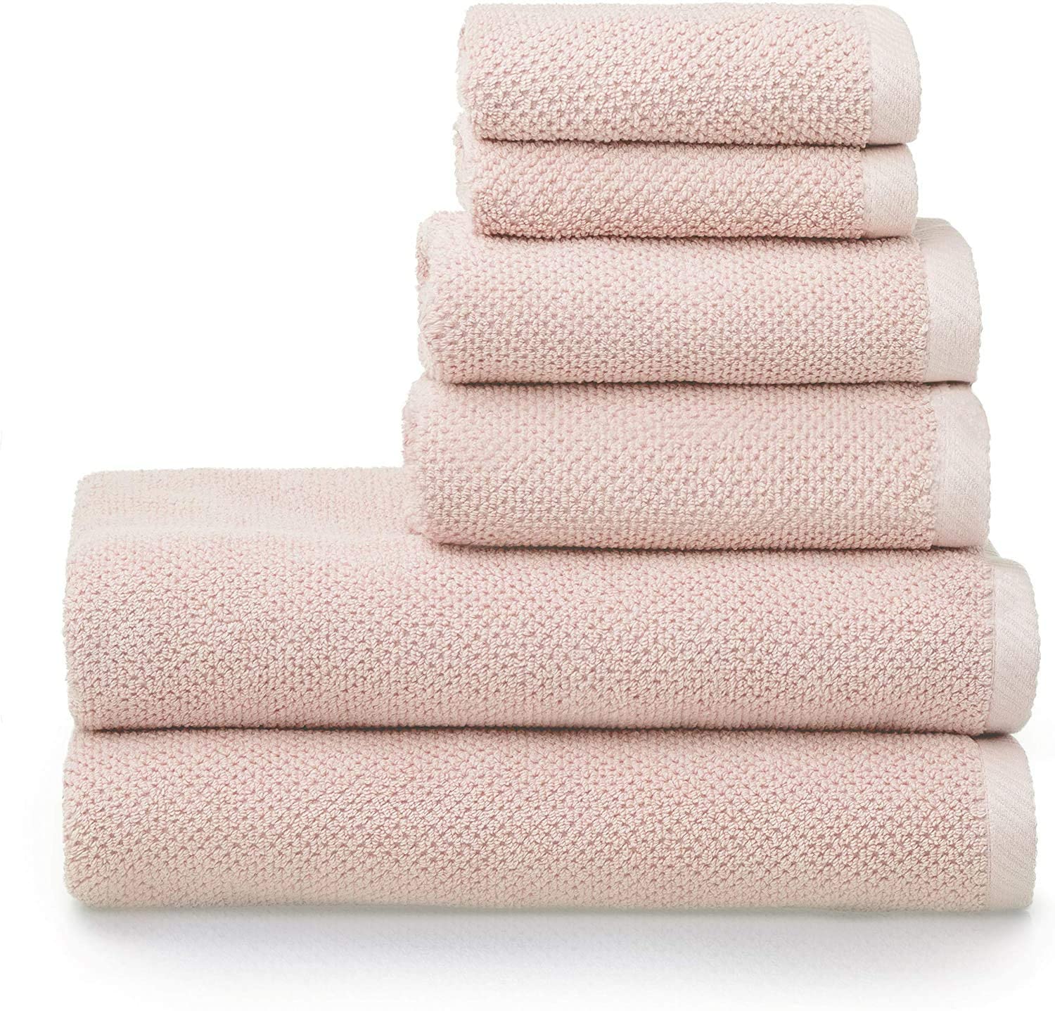 Welhome Franklin Premium 100% Cotton 6 Piece Towel Set | Aqua | Popcorn  Textured | eBay