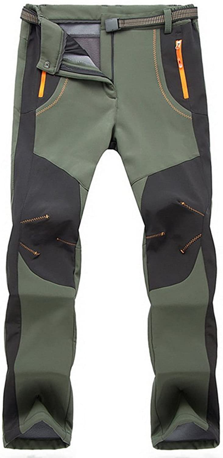 TBMPOY Men's Outdoor Quick-Dry Lightweight Waterproof Hiking Mountain Pants with Belt 