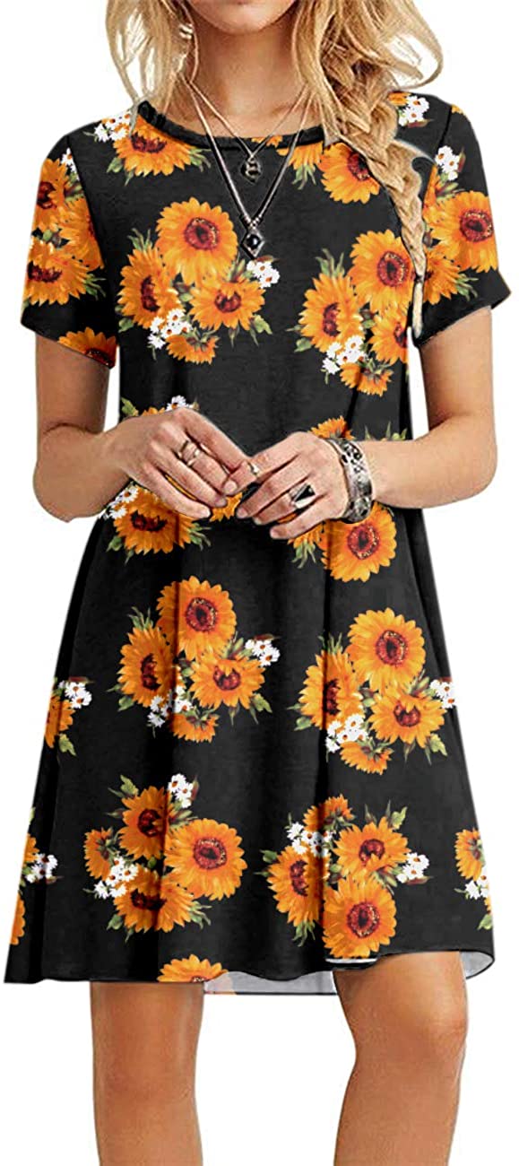 MOLERANI Women's Casual Plain Simple T-Shirt Loose Dress | eBay