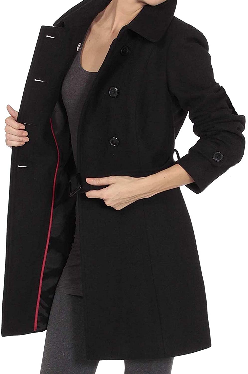 Alpine Swiss Keira Womens Wool Double Breasted Belted Trench Coat | eBay