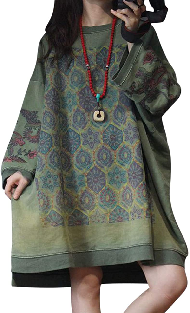 YESNO JCJ Women Casual Loose Ethnic Floral Hoodies Sweatshirts Jackets Long  Slee | eBay