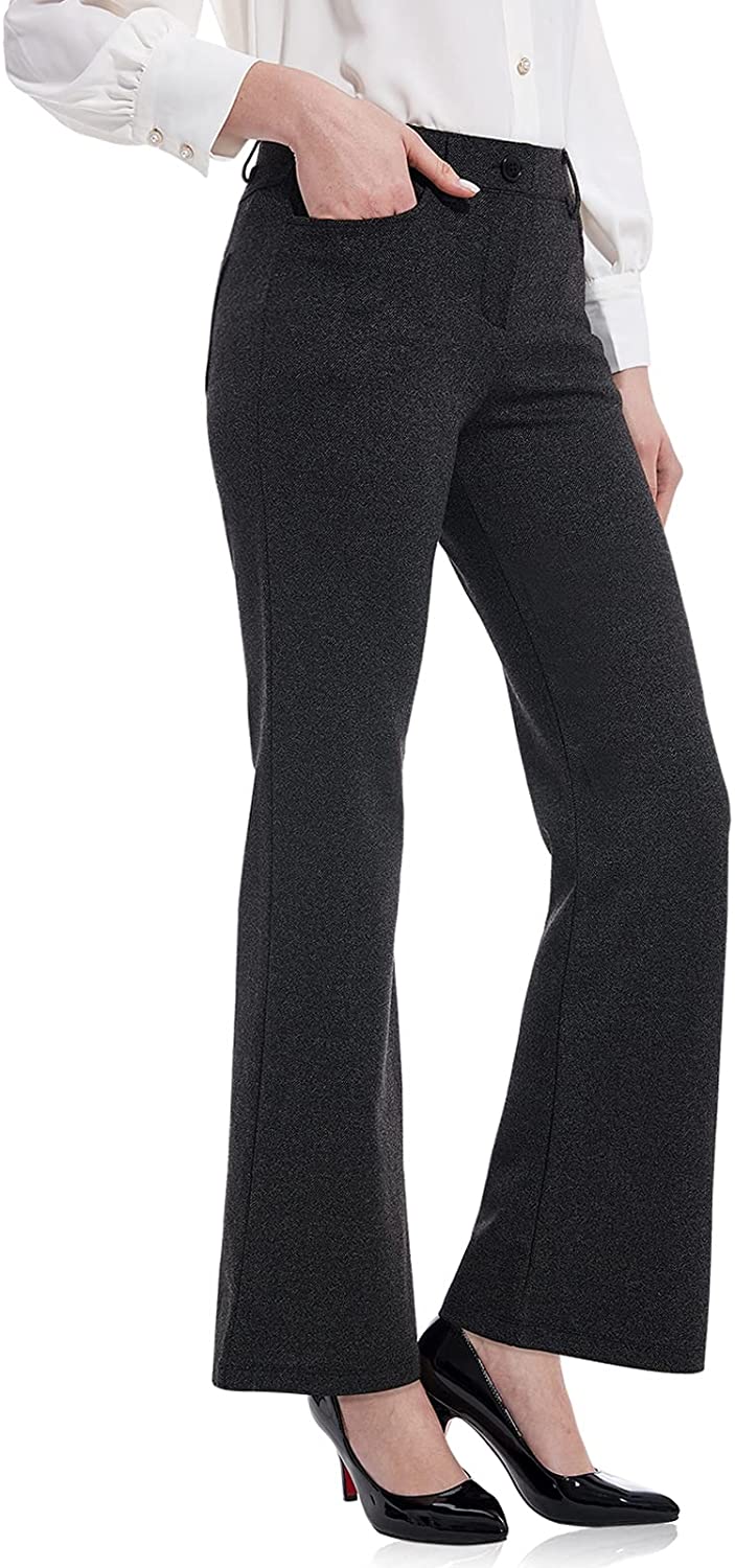 Petite Tapata Women's 28''/30''/32''/34'' Stretchy Straight Dress Pants with Pockets Tall Regular for Office Work Business 