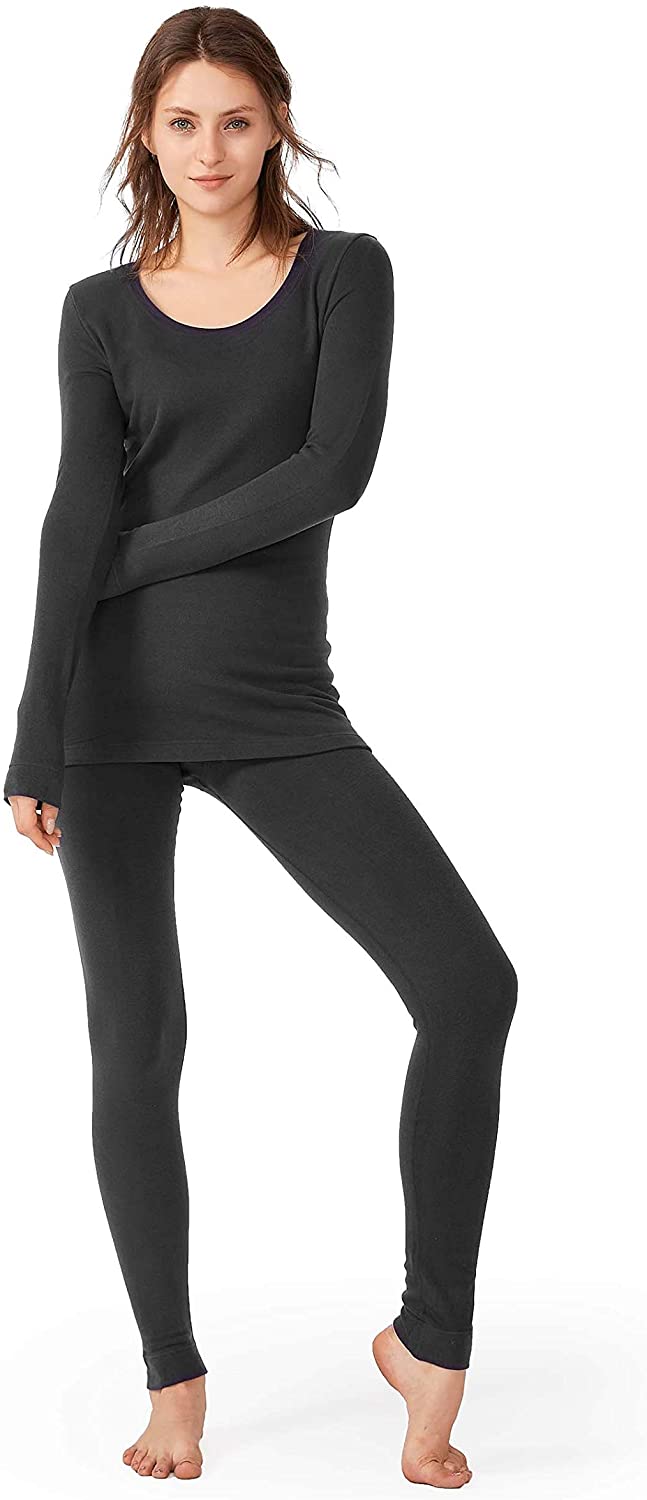 Femofit Women's Thermal Underwear Long Johns Set Soft Top Bottom