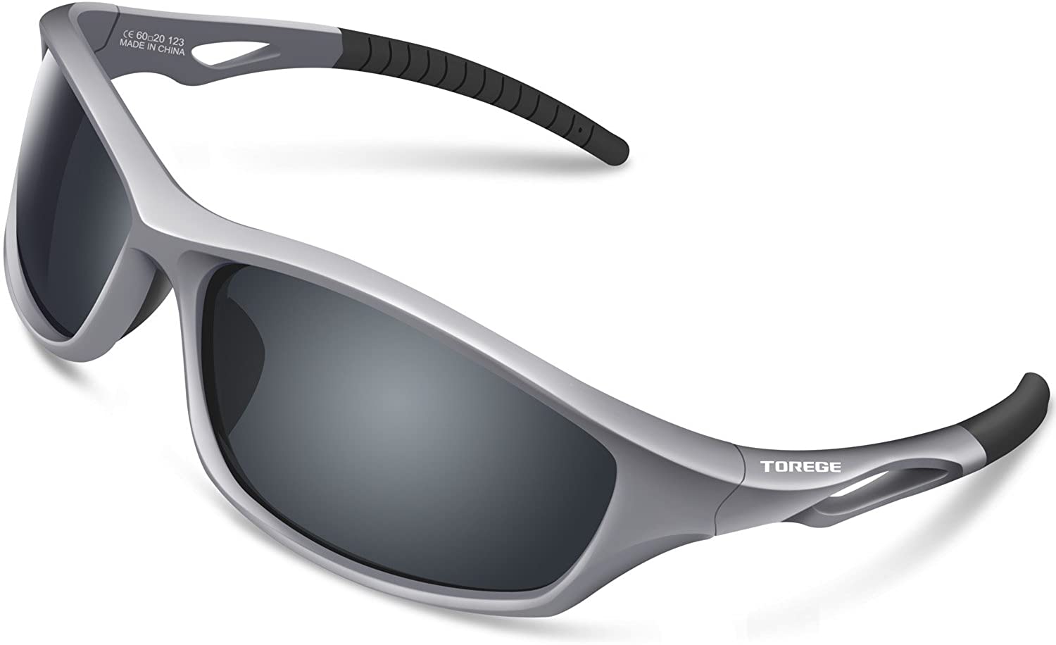 TOREGE Polarized Sports Sunglasses for Men Women Cycling Running