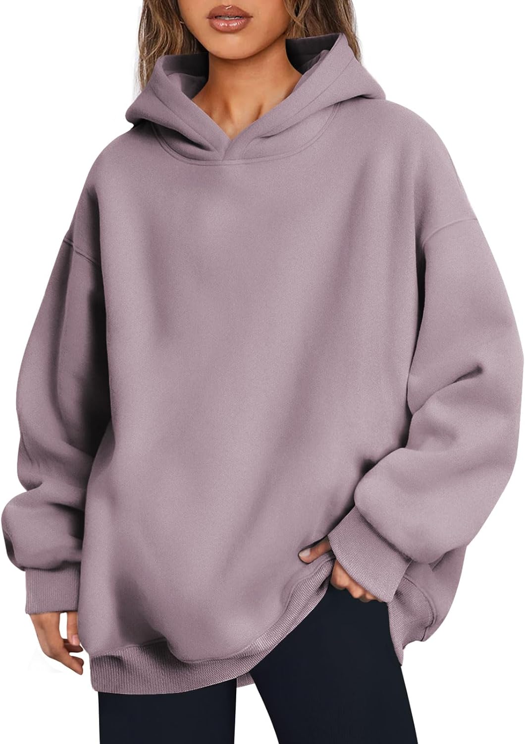 Trendy Queen Women's Oversized Hoodies Fleece Hooded Sweatshirts Comfy  Casual Pu