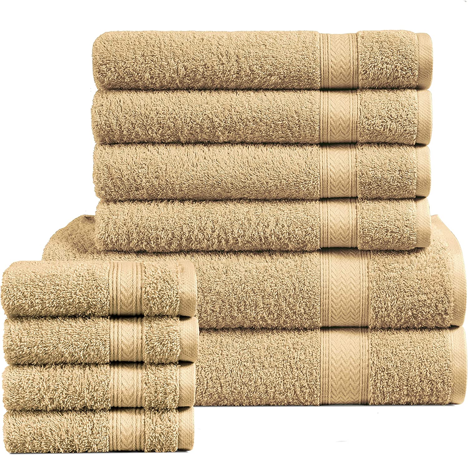 LANE LINEN Luxury Bath Towels Set - 6 Piece Set, 100% CottonBathroom Towels,  Zer