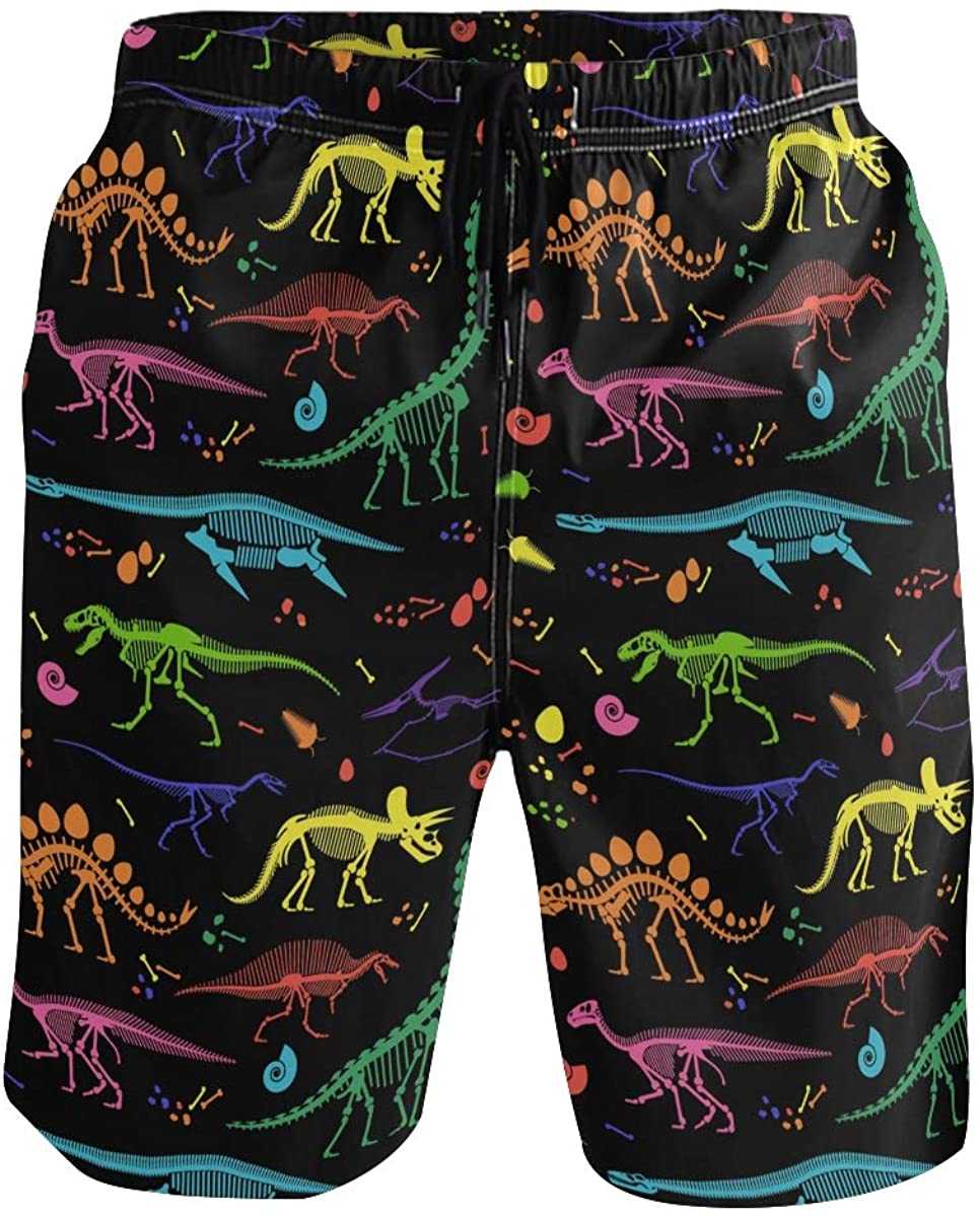 WIHVE Mens Beach Swim Trunks Insect with Stars Boxer Swimsuit Underwear Board Shorts with Pocket