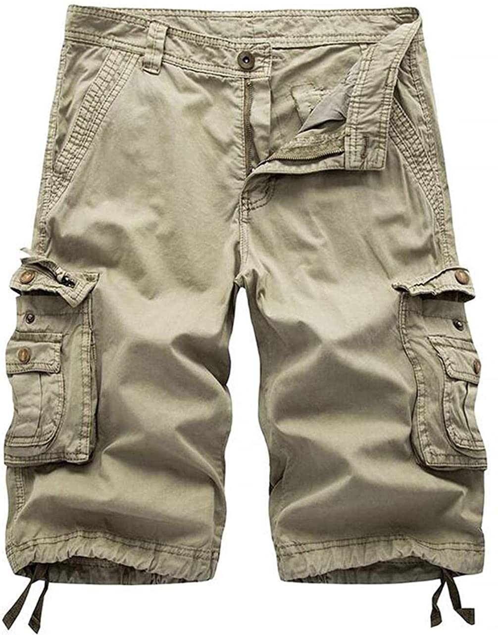 GOCHIC Men's Relaxed Fit Cargo Shorts with Multi Pockets