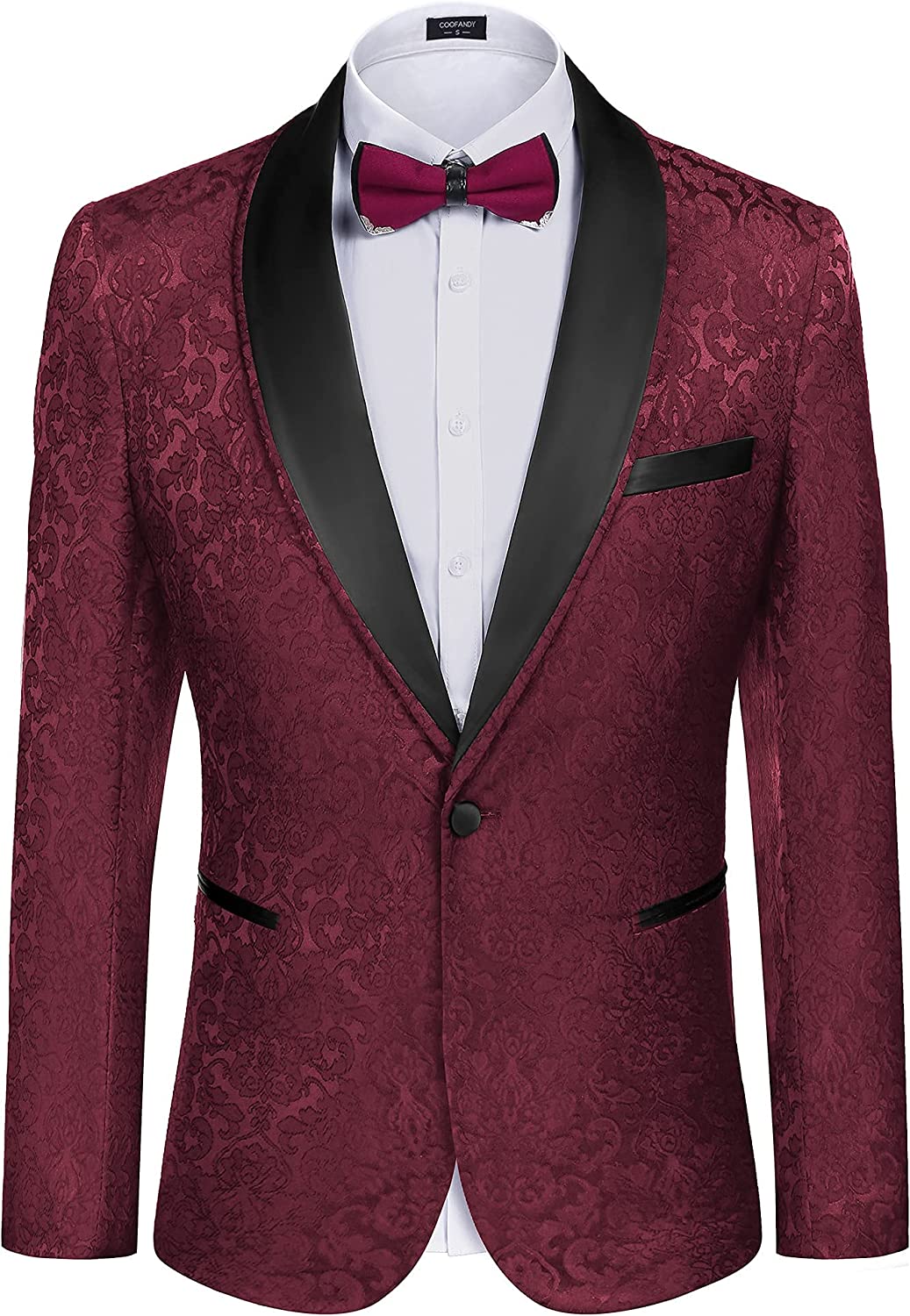 COOFANDY Mens Floral Tuxedo Jackets Slim Fit Suit Blazer Jacket for Dinner  Prom Wedding at  Men’s Clothing store