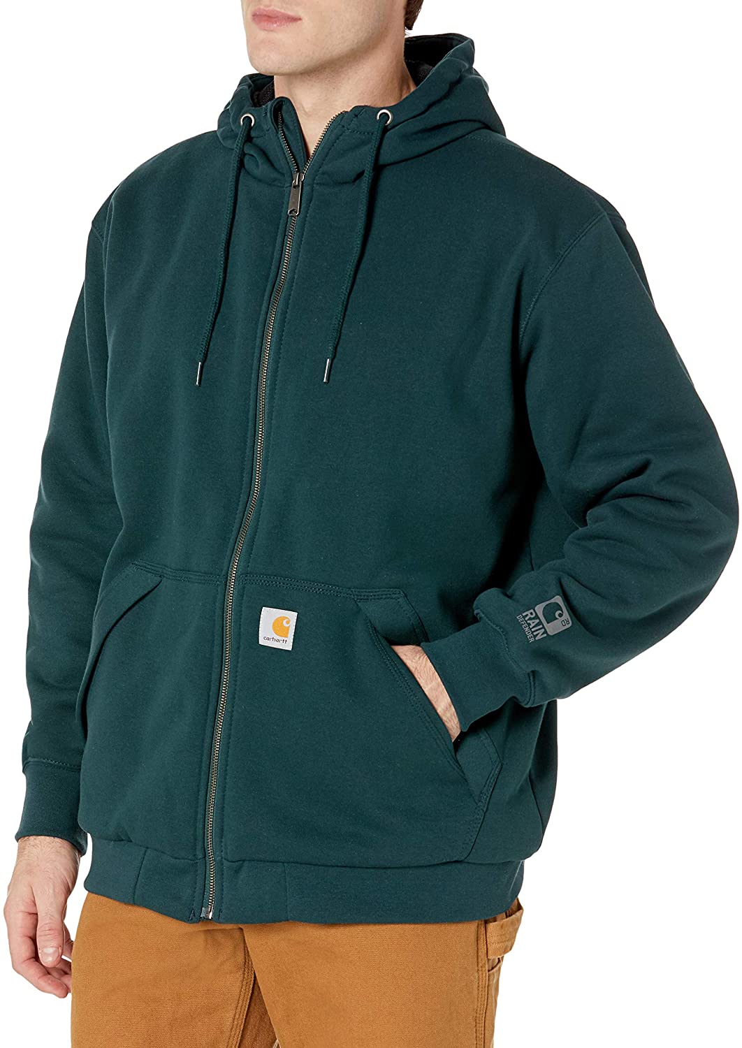 CARHARTT MEN'S RAIN Defender Loose Fit Midweight Thermal-Lined Full-Zip ...