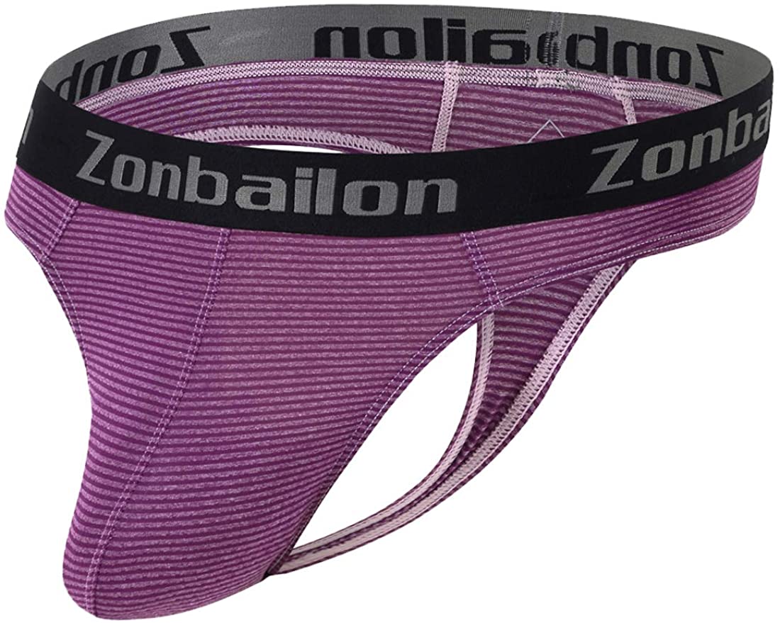 ZONBAILON Men# 039;s Athletic Thong Low Rise Streth Sexy Underpa.
