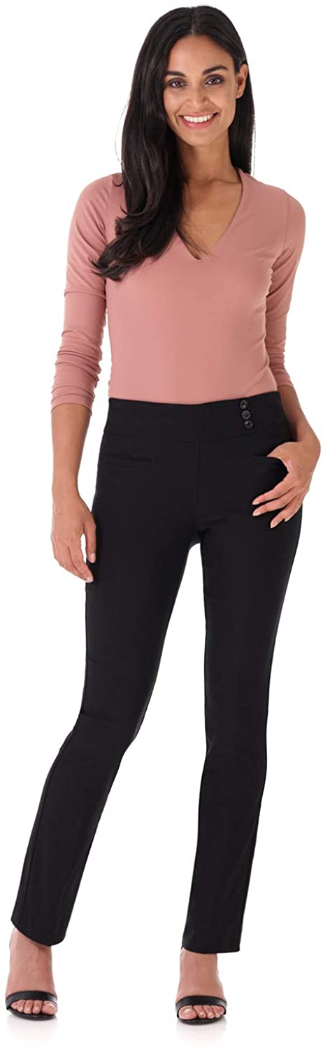 Rekucci Women's Ease into Comfort Modern Stretch Skinny Pant with Tummy Control