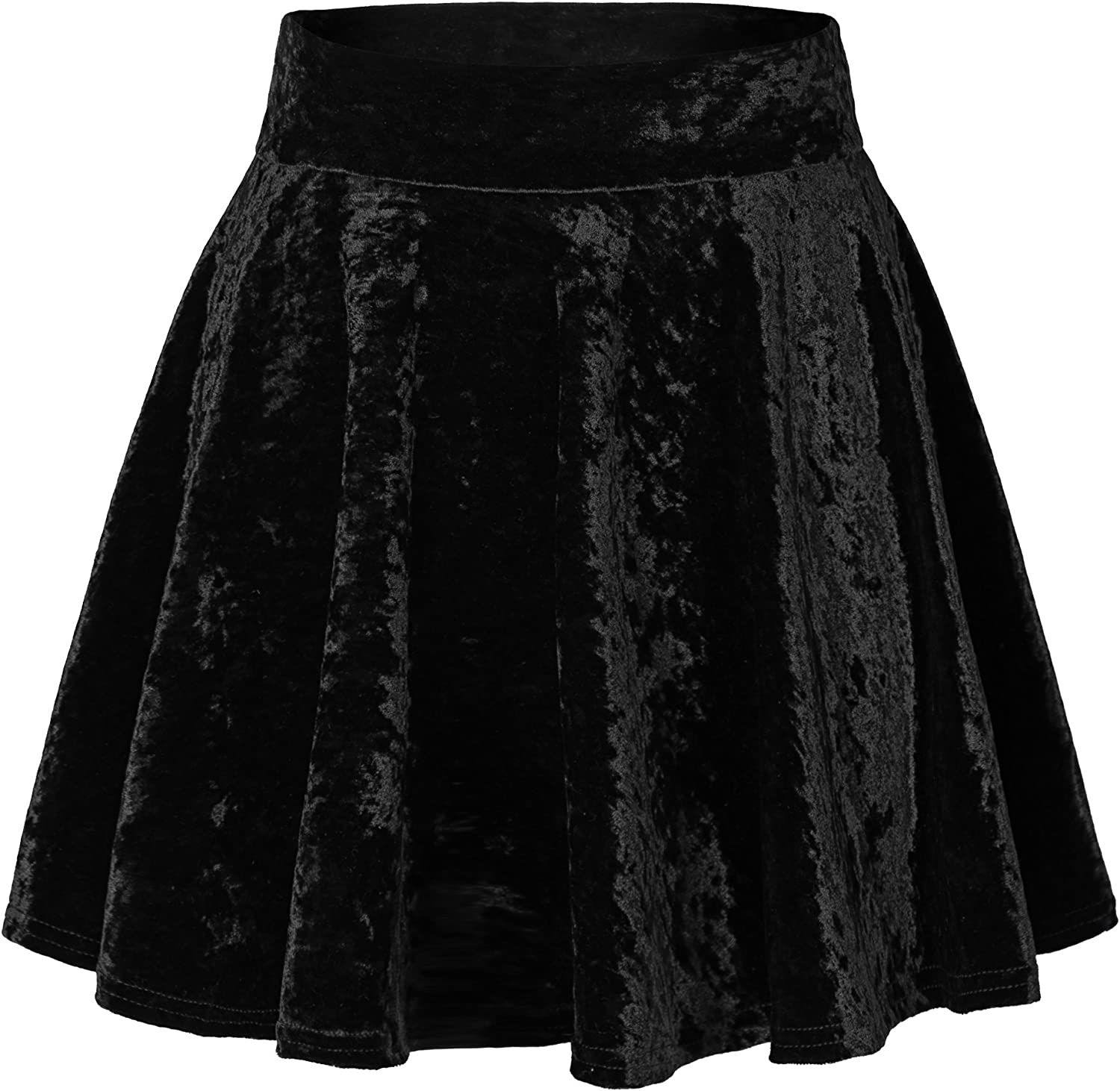 Urban CoCo Women's Vintage Velvet Stretchy Mini Flared Skater Skirt (S,  Black) : : Clothing, Shoes & Accessories