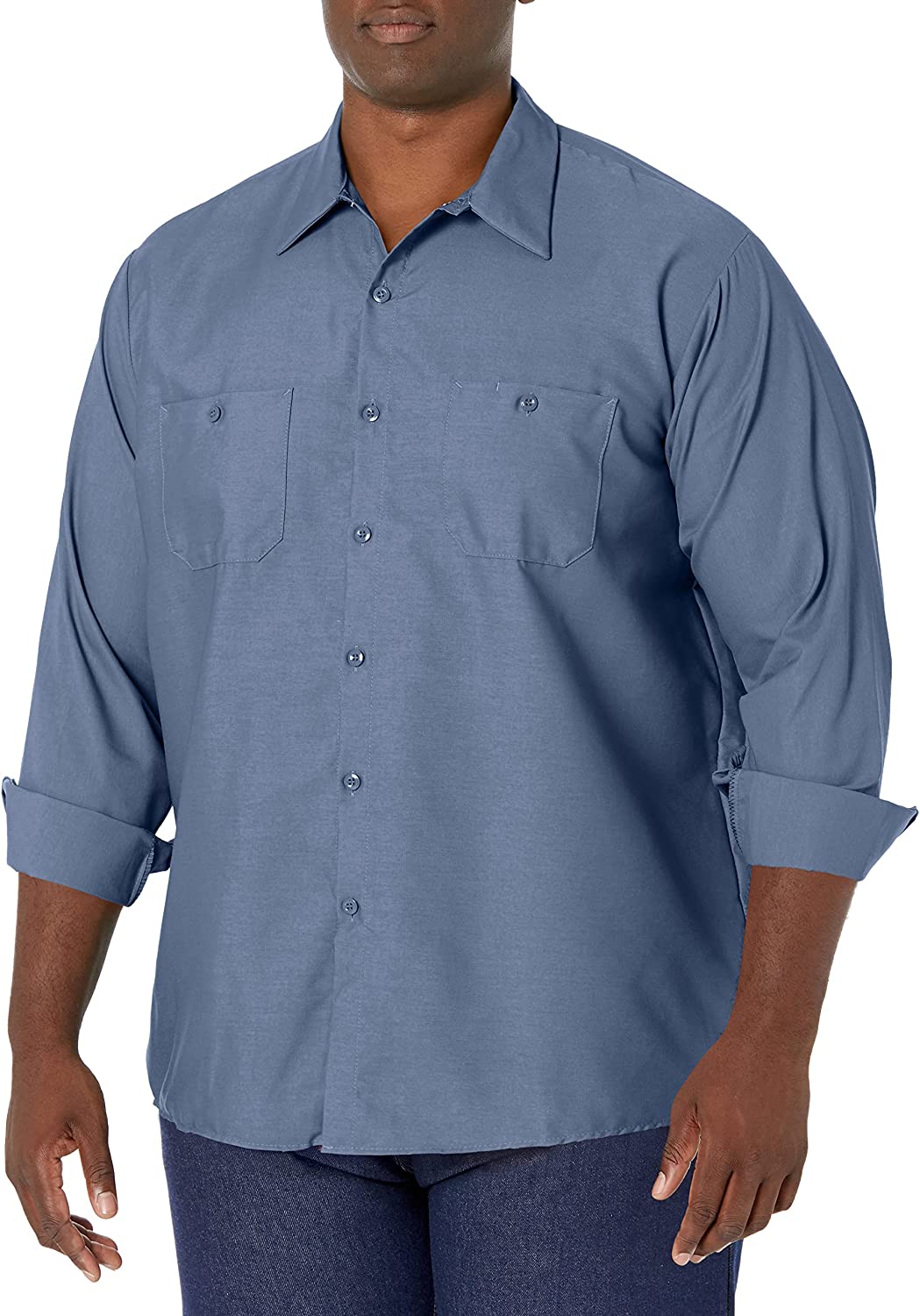 Men's Long Sleeve Work Shirt, Red Kap®