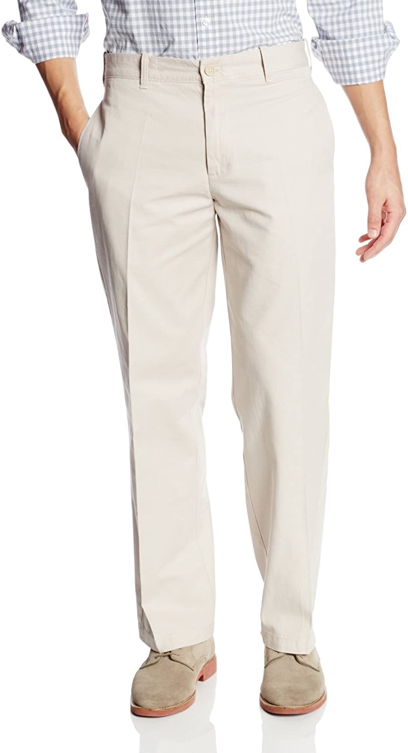 IZOD Men's Performance Stretch Straight Fit Flat Front Chino Pant Discontinued 