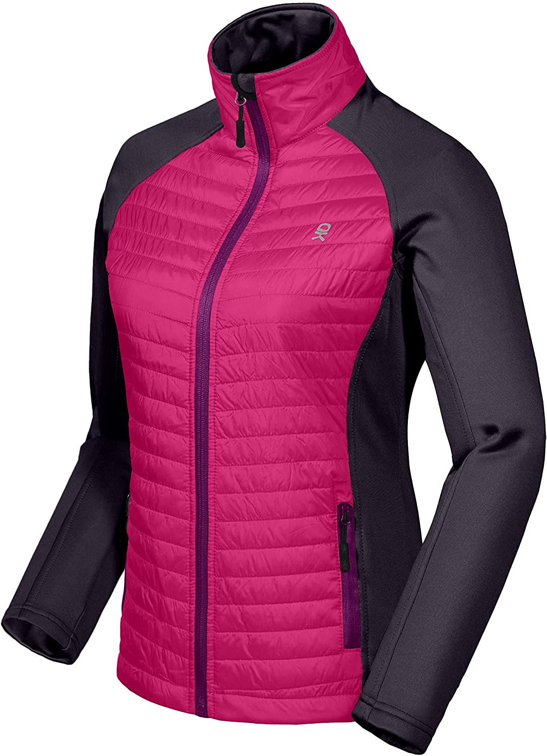 Lightweight Breathable and Warm Thermal Running Hybrid Jacket Little Donkey Andy Women's Insulated Hiking Jacket 
