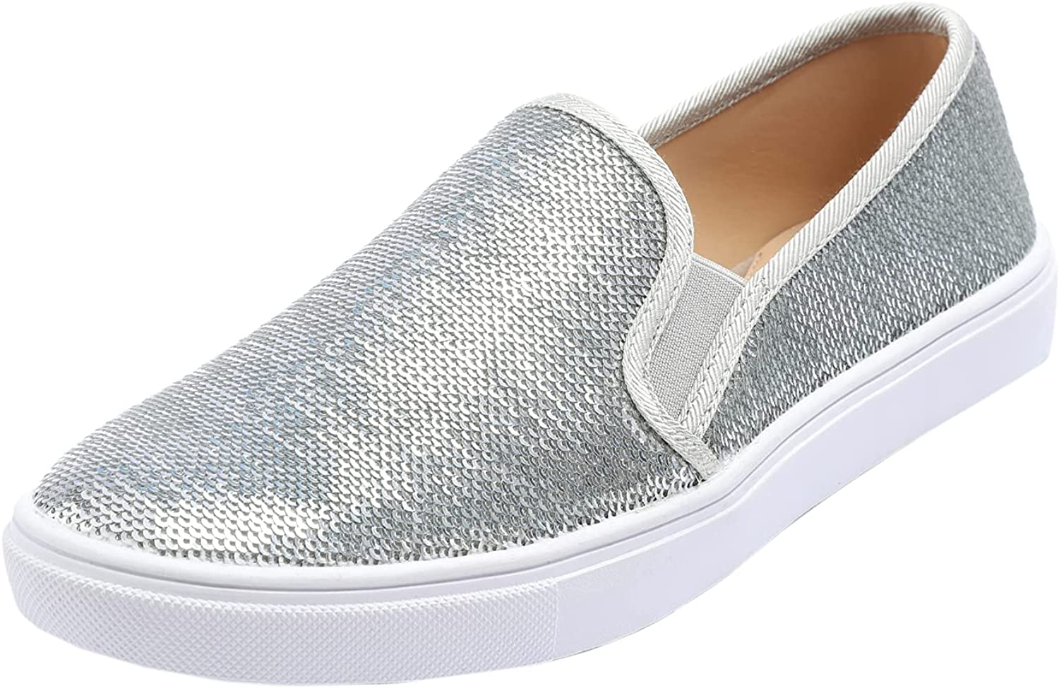 FEVERSOLE Women's Fashion Slip-On Sneaker Casual Flat