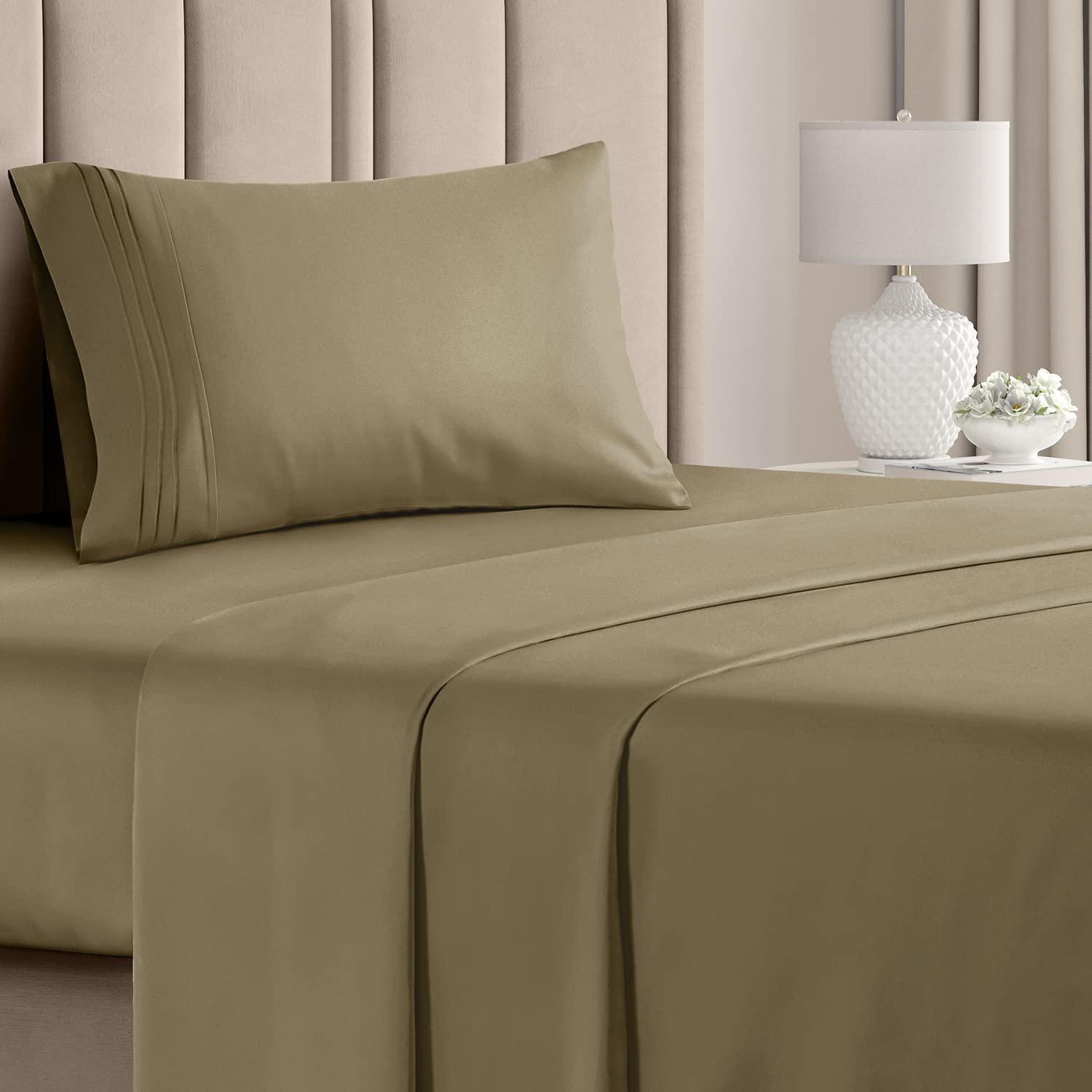 Queen Size 4 Piece Sheet Set - Comfy Breathable & Cooling Sheets - Hotel  Luxury Bed Sheets for