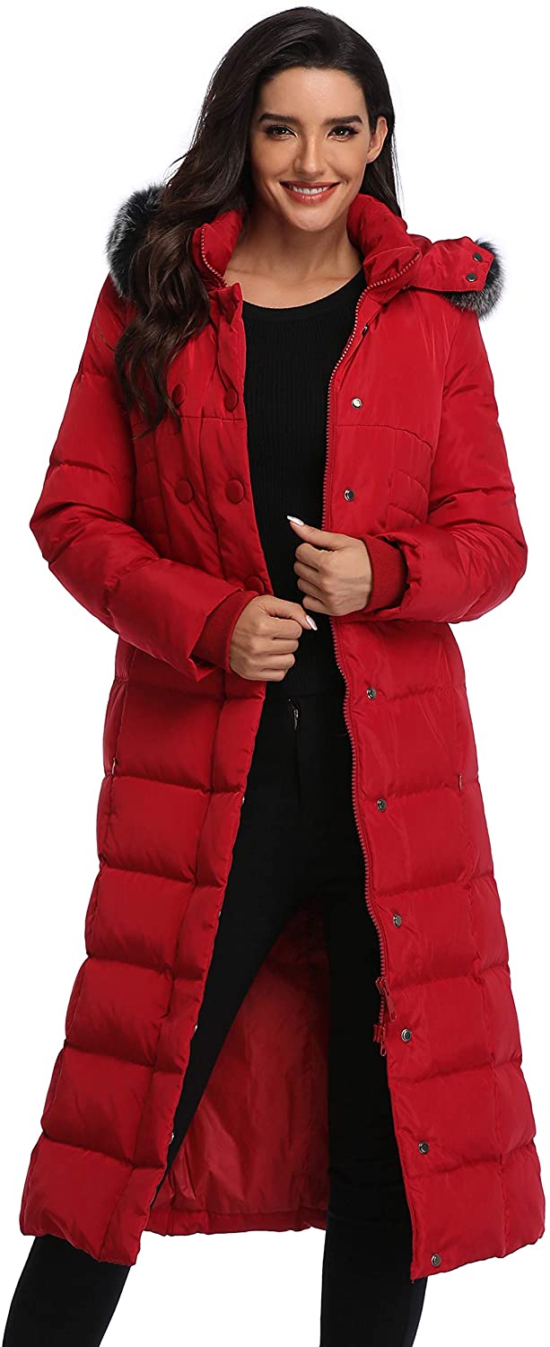 Clothing Down & Down Alternative Molodo Mens Long Down Coat with Fur