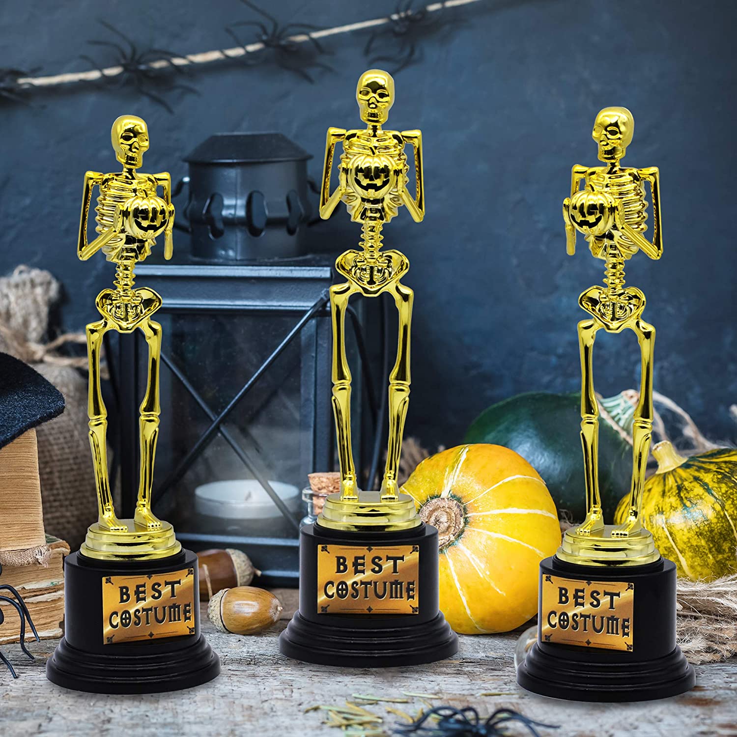 5 Halloween Best Costume Skeleton Trophy for Halloween Skull Party