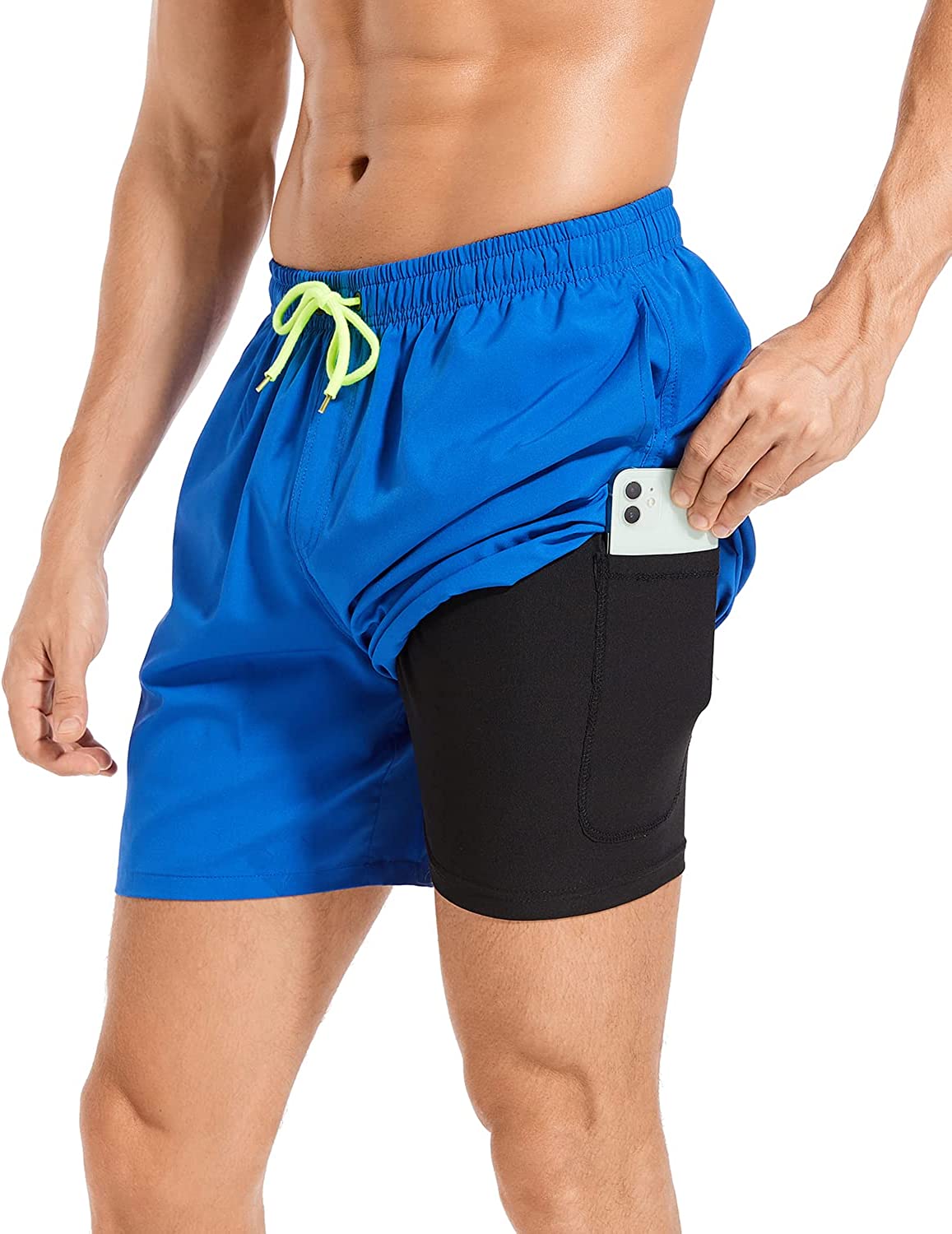 Jimlieay Mens Blue Swim Trunks with Compression Liner Beach Shorts Bathing  Suit Swimsuit Shorts : : Clothing, Shoes & Accessories