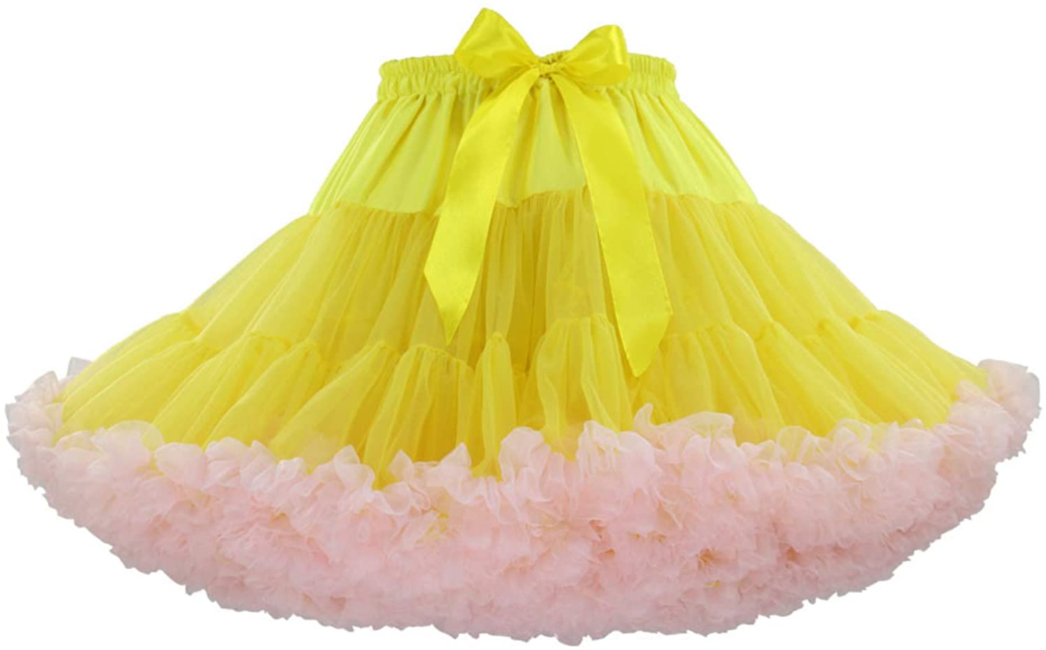 Honeystore Women's Puffy Tulle Skirt Chiffon Petticoat Tutu Princess  Pettiskirts