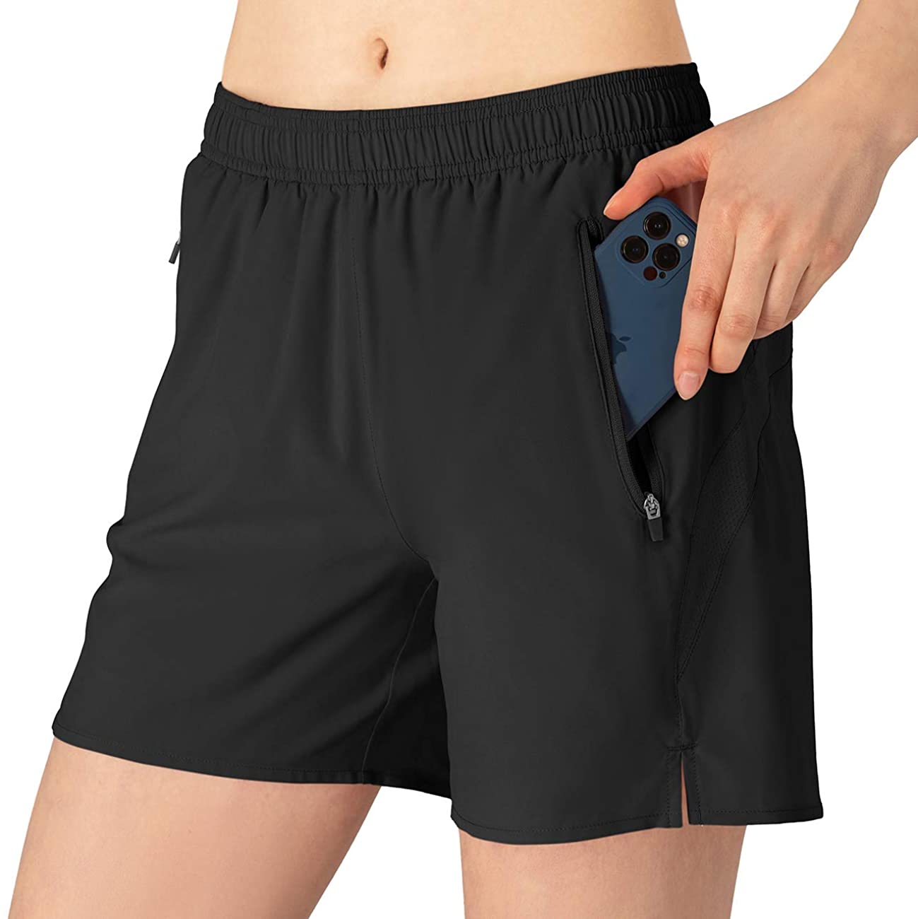 TBMPOY Mens 7 Quick Dry Active Running Workout Shorts with Mesh Liner Zip Pockets