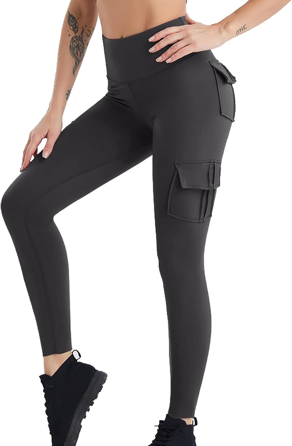 COMFY ONE Seamless Leggings with 4 Pockets for Women Compression