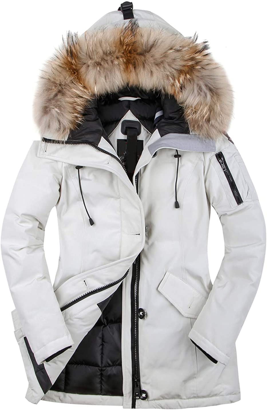 HSW Jackets for Women Ski Jacket Women Winter Snow Coats for Women Black Waterproof