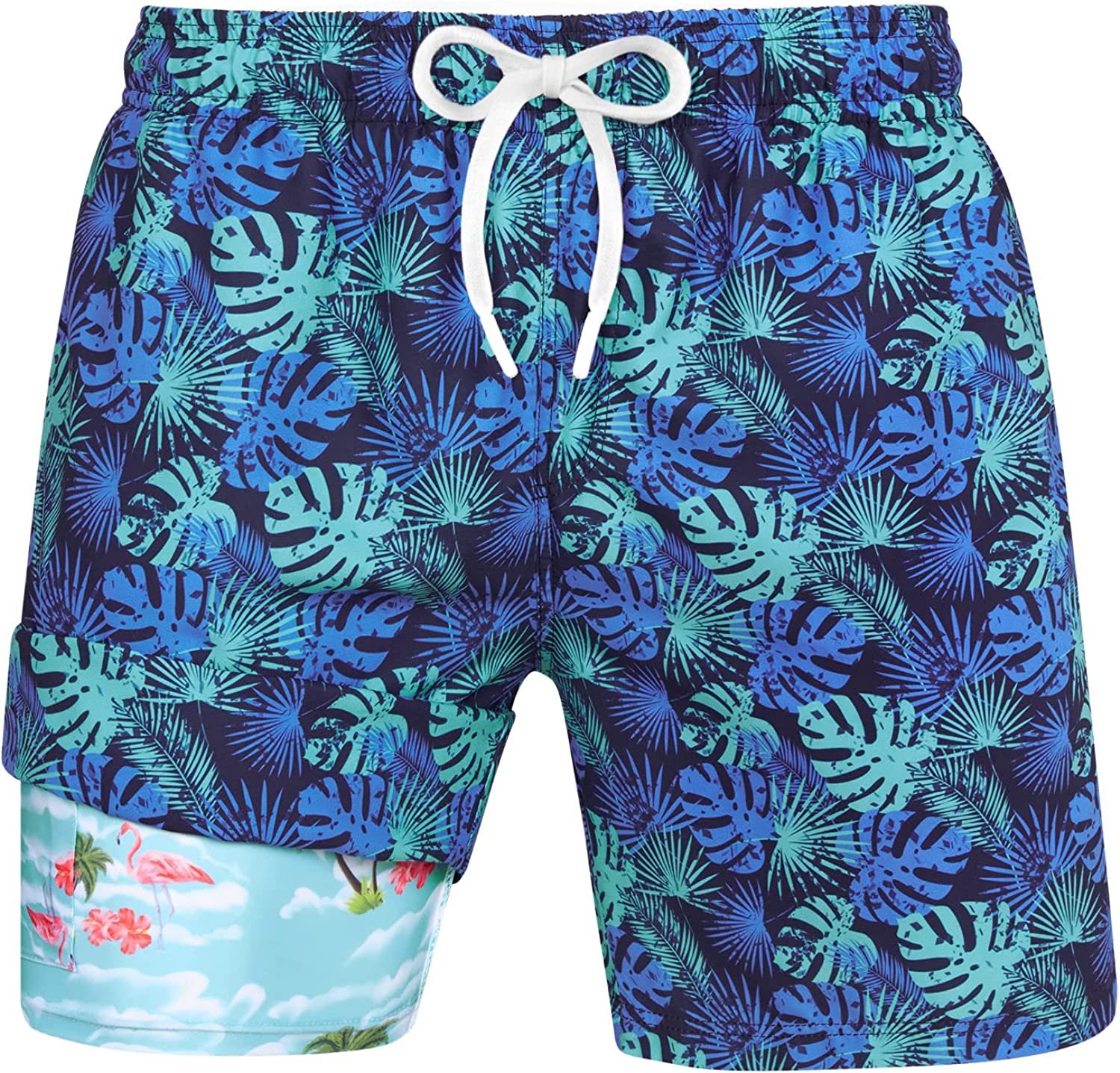 Pzocapte Indep Men's Board Shorts Running Father Son Matching Swim Trunks 5  Inch Drawstring Tie Nylon Mens Swim Trunks Compression Liner 7 Inch  Suitable for Casual Activity 