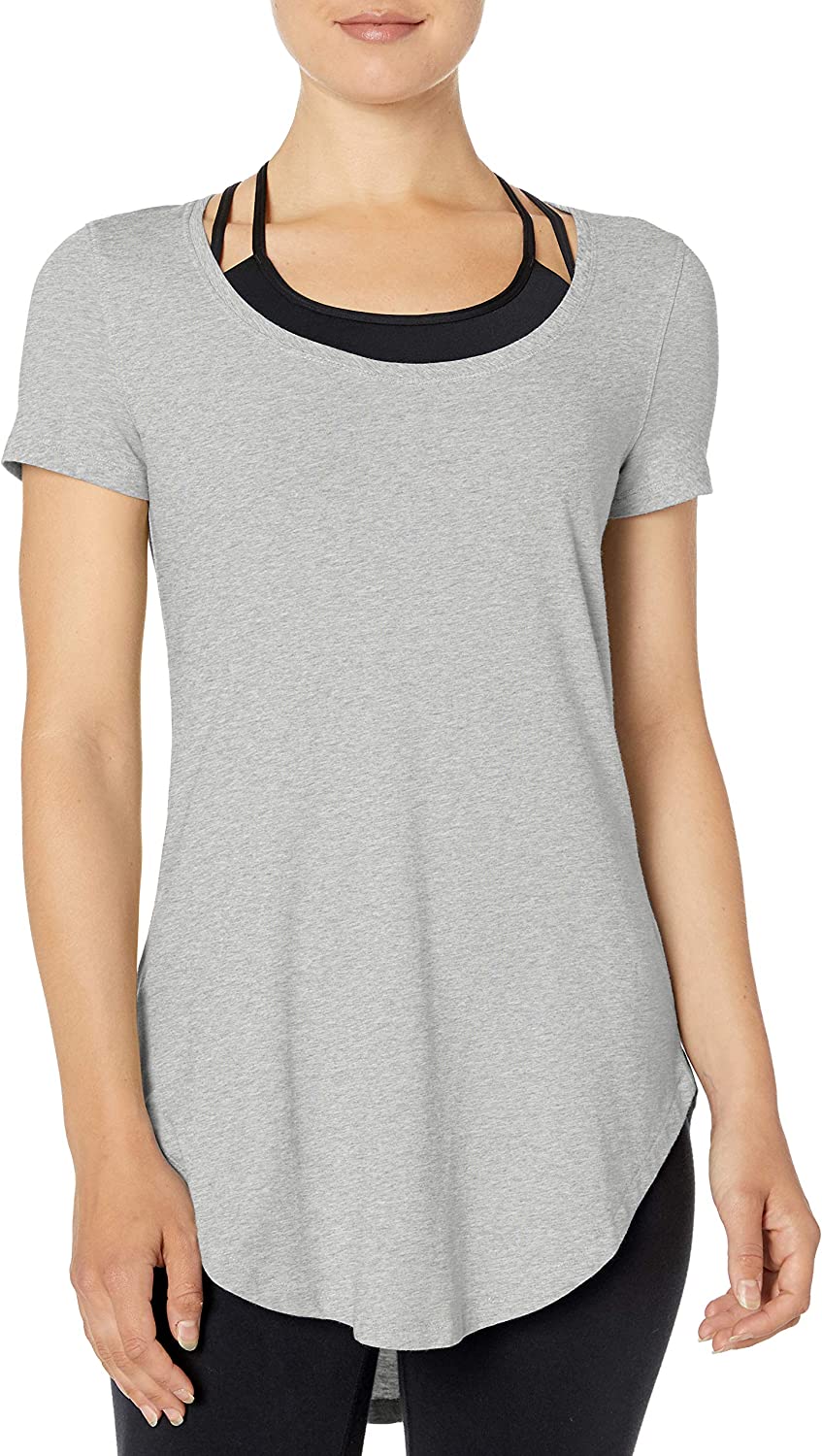 Core 10 Women's Soft Pima Cotton Standard-Fit Extra-Long Tunic Yoga T-Shirt  | eBay