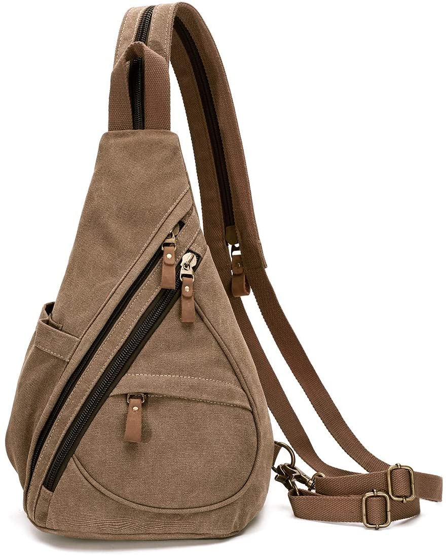 Canvas Sling Bag - Small Crossbody Backpack Shoulder Casual Daypack  Rucksack for | eBay