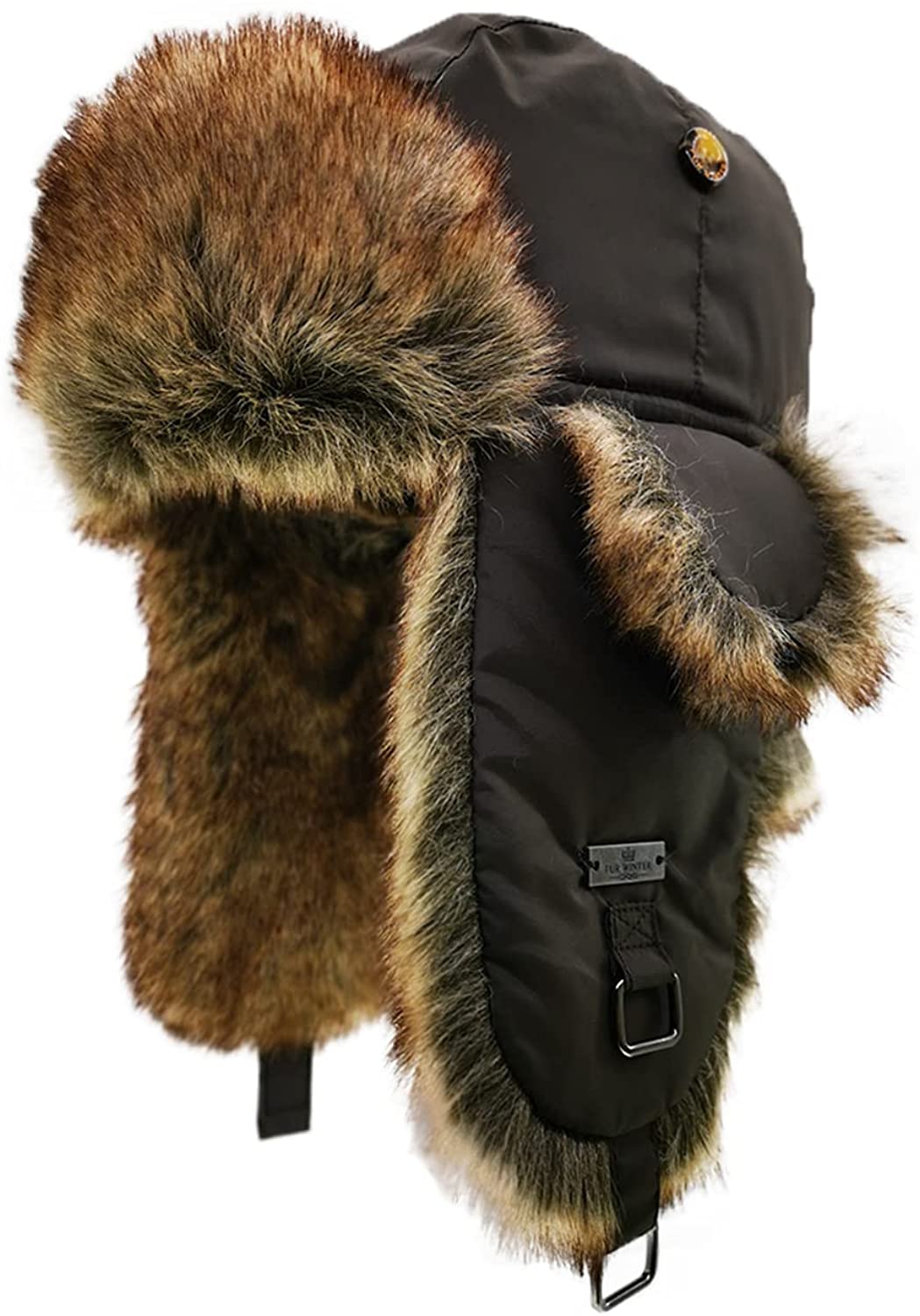 NICE CAPS Men's Cold Weather Taslon Trapper Hat with Flaps 