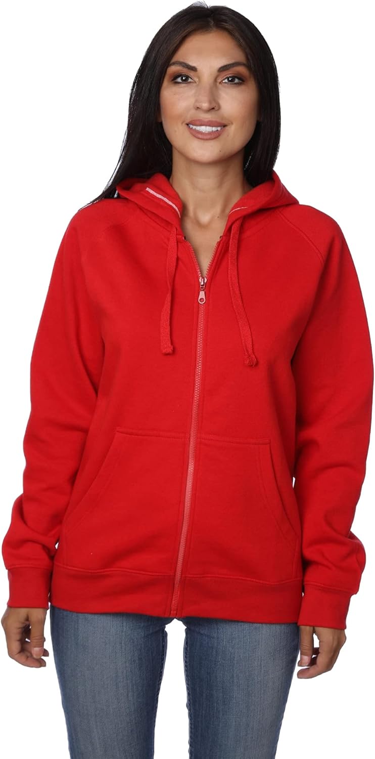 Womens Sweatshirt Plus Size Heavyweight Active Fleece Full Zip-Up Hoodie  WF03_Y18 W/Shiny Print 2X at  Women's Clothing store