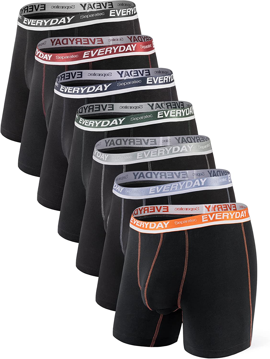 SEPARATEC Men's Underwear Cotton Boxer Briefs Breathable and Soft with Dual  Pouc