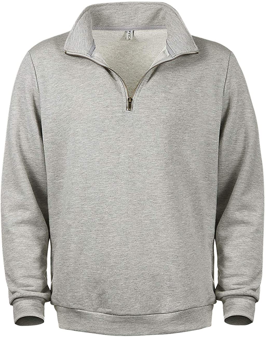 VICALLED Mens 1/4 Zip Sweatshirt Performance Stand Collar Regular Fit Quarter Zip Pullover