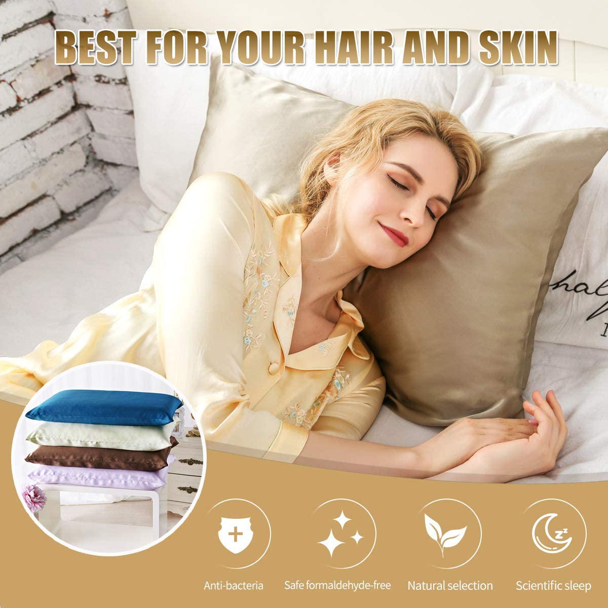 Zimasilk 100 Mulberry Silk Pillowcase For Hair And Skinwith Hidden Zipperboth Ebay