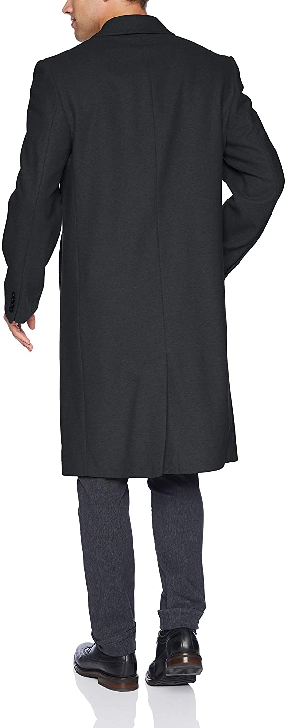 LONDON FOG Men's Signature Wool Blend Top Coat, Charcoal, 42L | eBay