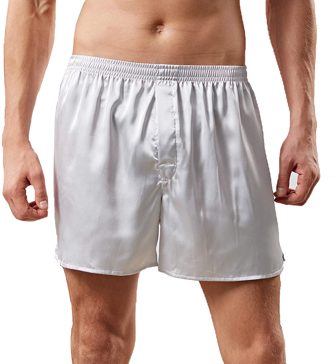 Jupitersecret Men's Satin Boxer Shorts, Silk Feeling Sleep Shorts With  Elastic Waistband - Temu