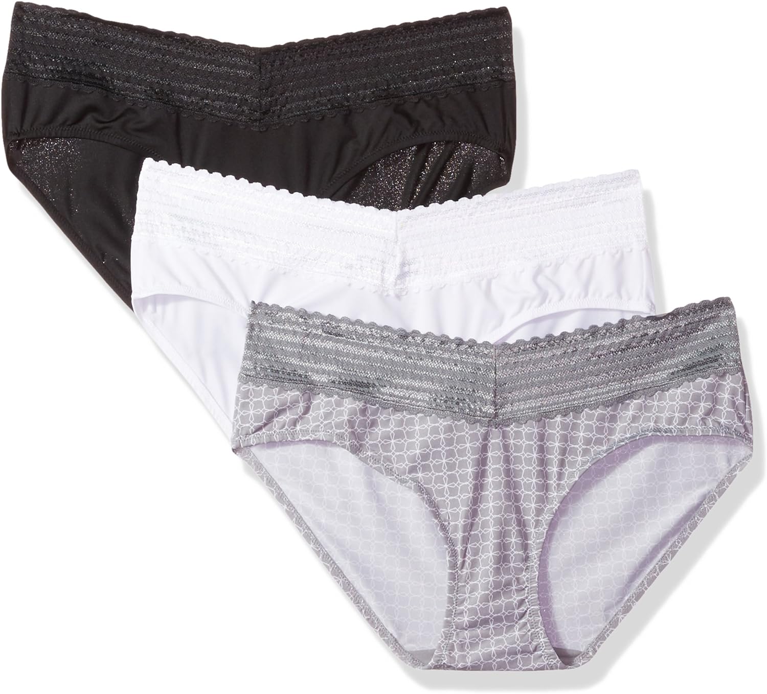 Warner's Womens Blissful Benefits No Muffin 3 Pack Hipster Panties