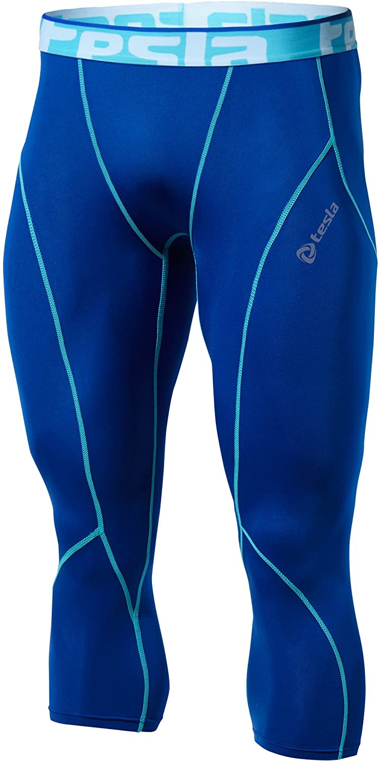 Running Workout Cool Dry Capri Leggings Details about   TSLA Men's 3/4 Compression Pants 