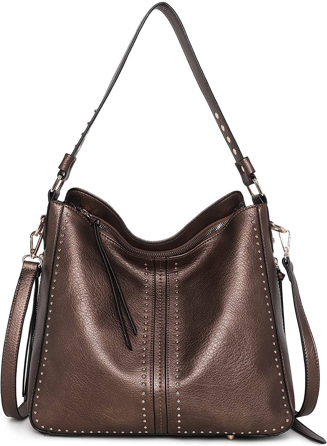Montana West Large Leather Hobo Handbag for Women Concealed