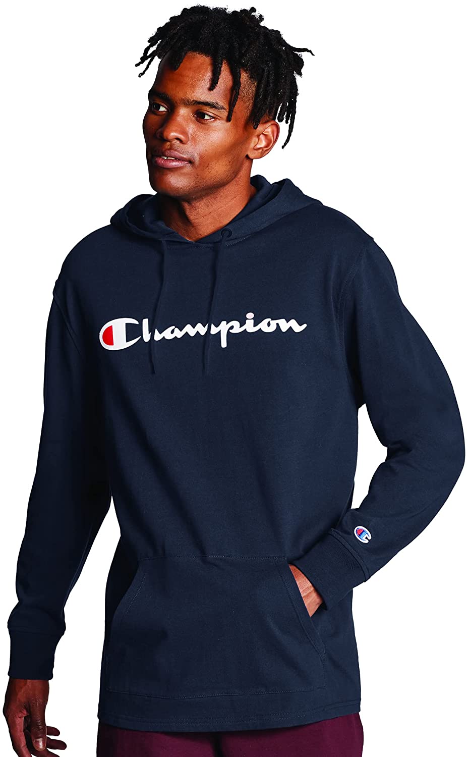 Fedt punkt Mod Champion Men&#039;s Long Sleeve T-Shirt Hoodie, Script Logo | eBay