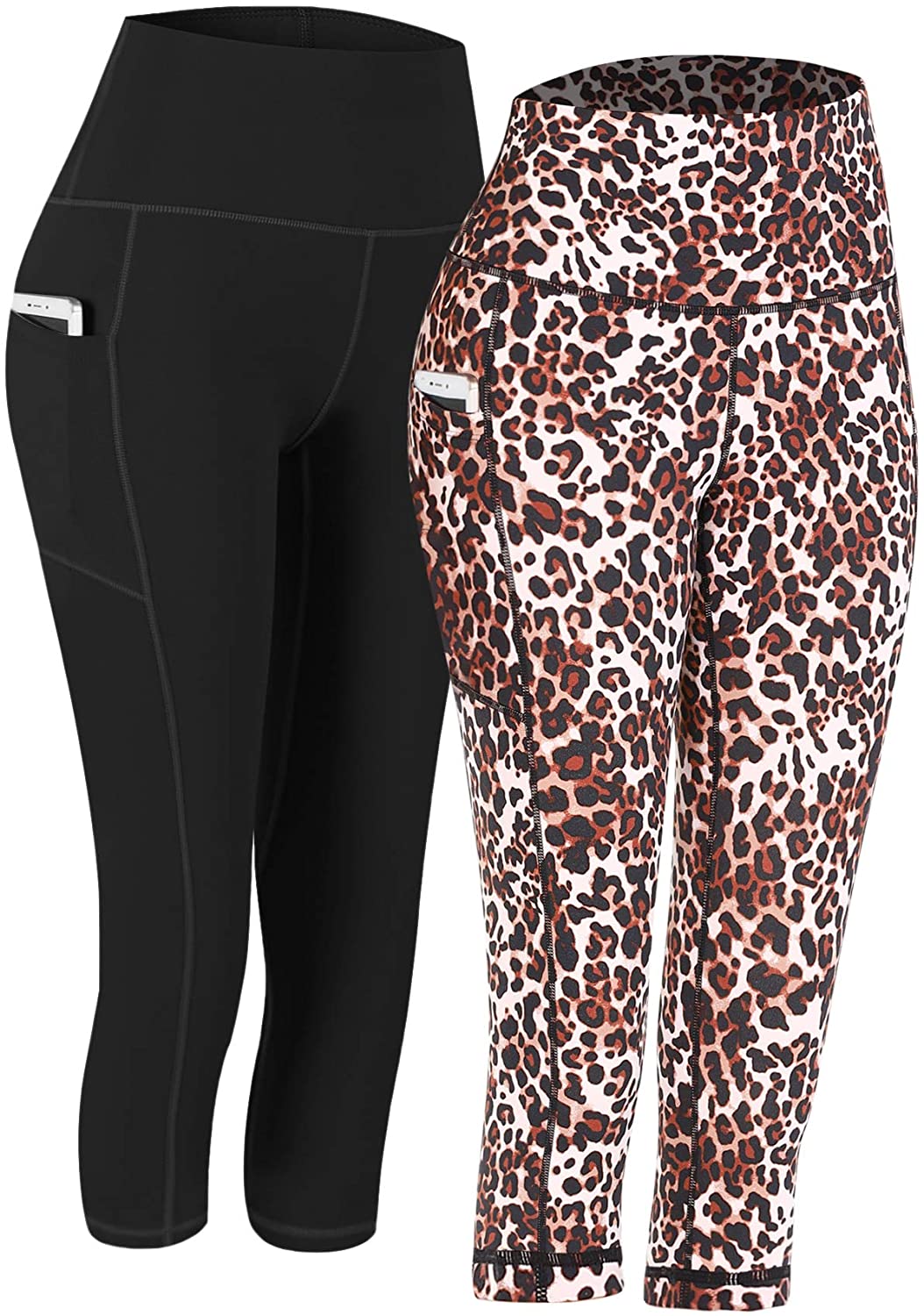 leggings for women capri : Fengbay 2 Pack High Waist Yoga Pants, Pocket Yoga  Pants Tummy Cont