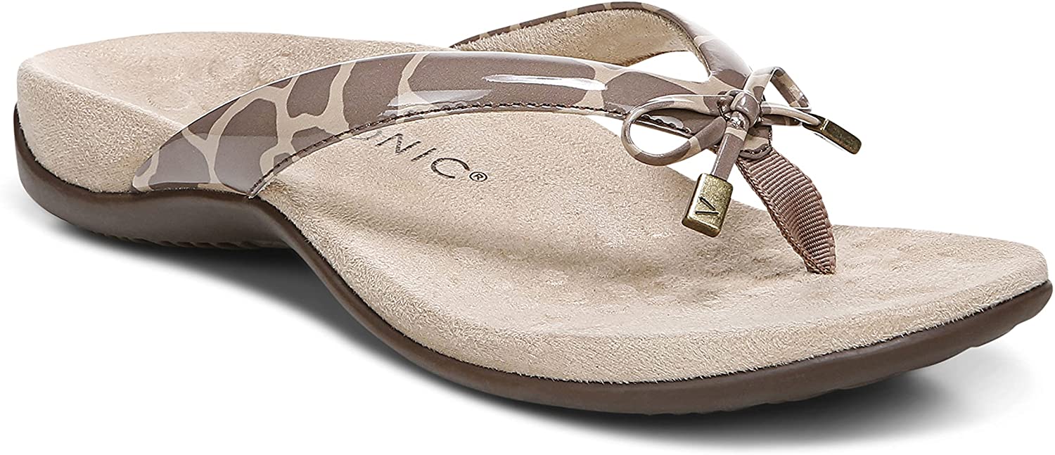 Vionic Women's Rest Bella Toe Post Sandal- Suppportive Ladies Orthotic  Sandals t